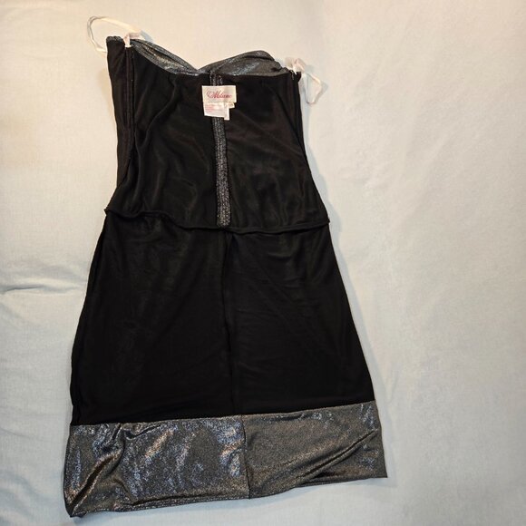 MILANO Silver Metallic Strapless Ruched Ruffled Mini Dress Size XXXL New NO Tag! - Picture 12 of 16